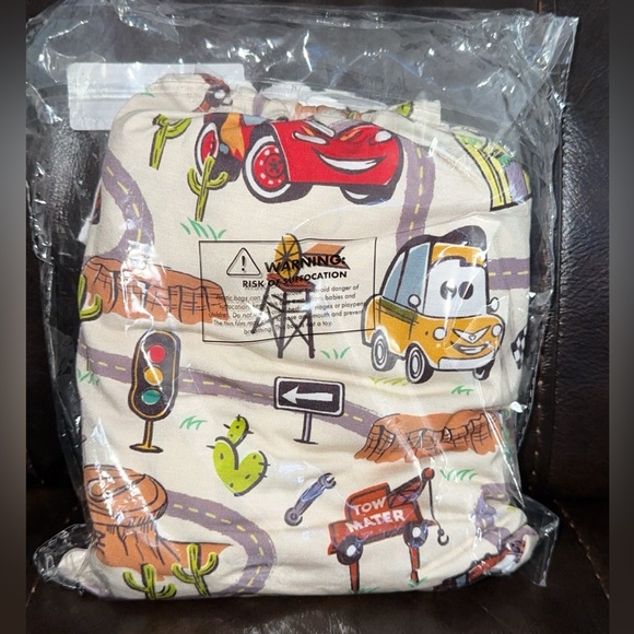 NIB Little Sleepies Disney Pixar Radiator Springs Cars Crib Sheet Standard - Picture 2 of 3